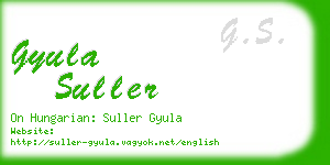 gyula suller business card